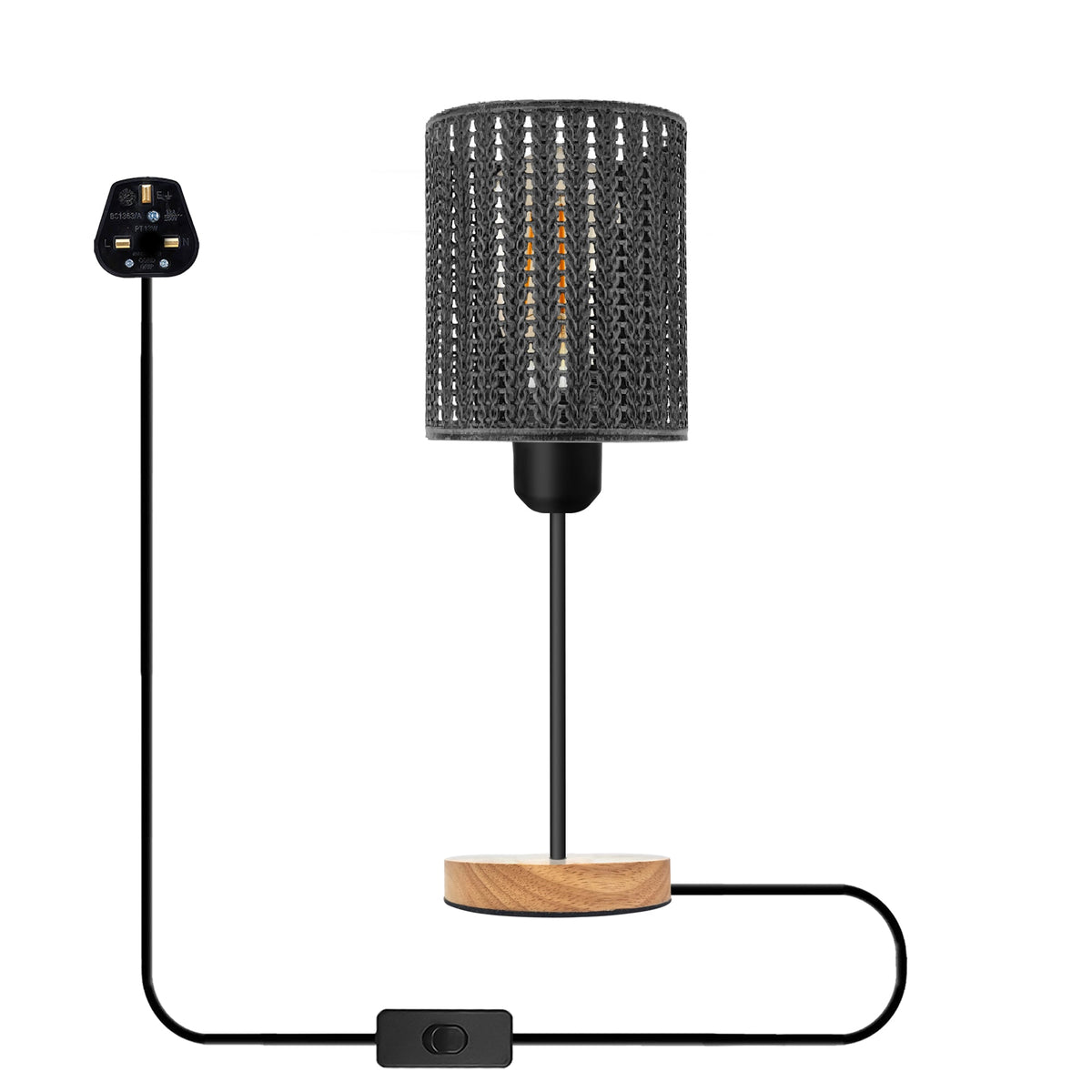 Industrial Metal Wire Cage Table Lamp E27-6 Colors ~6545-6