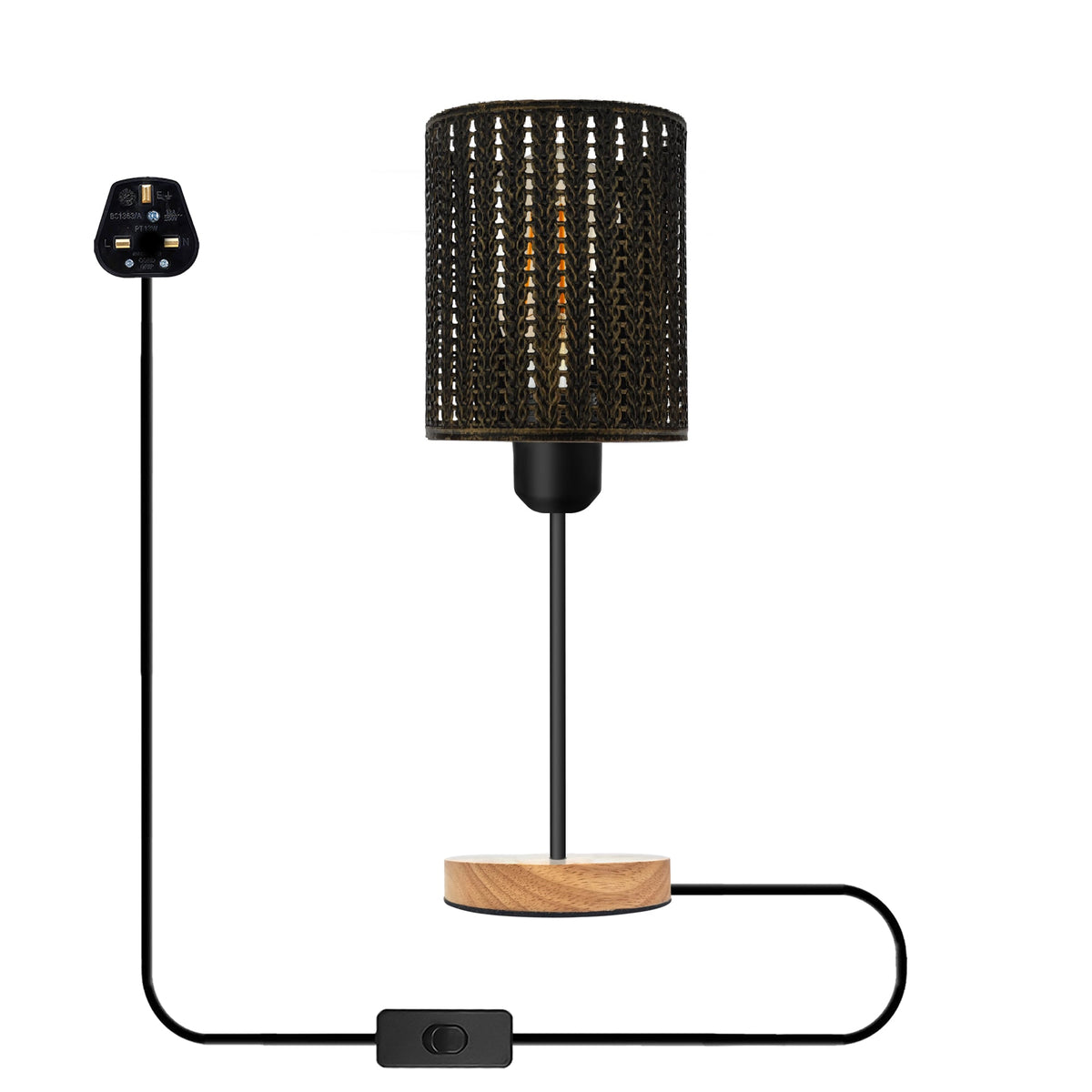 Industrial Metal Wire Cage Table Lamp E27-6 Colors ~6545-8