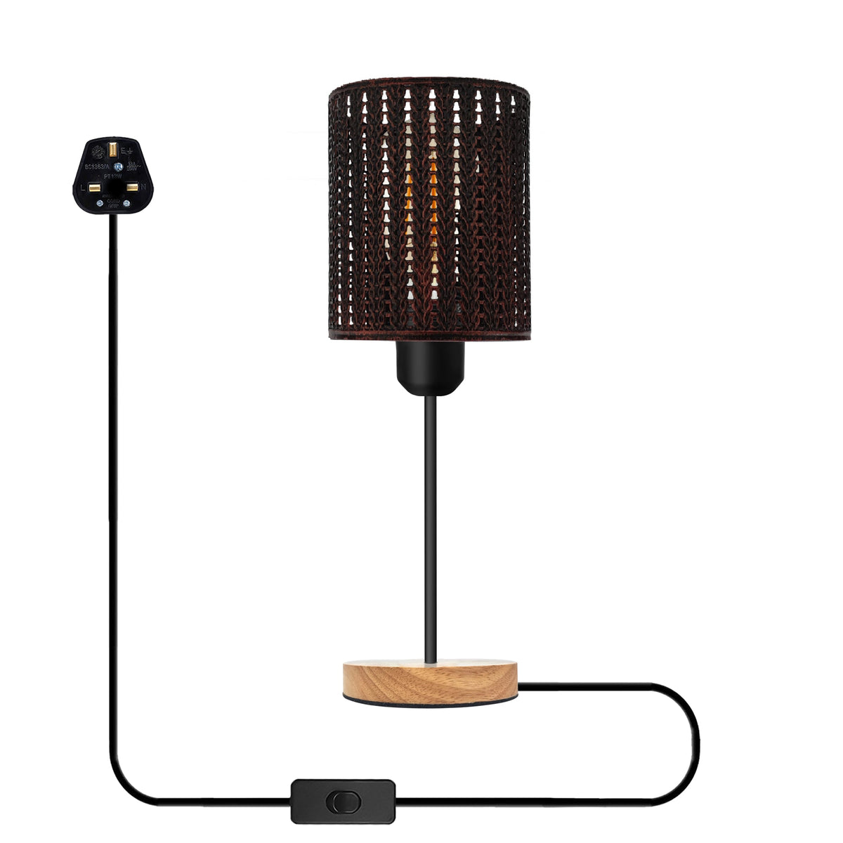 Industrial Metal Wire Cage Table Lamp E27-6 Colors ~6545-10