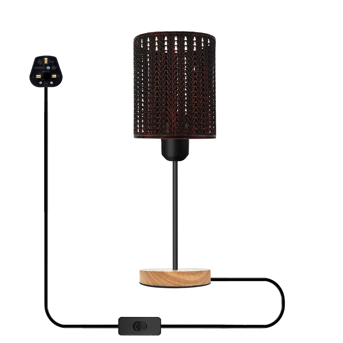 Industrial Metal Wire Cage Table Lamp E27-6 Colors ~6545-11