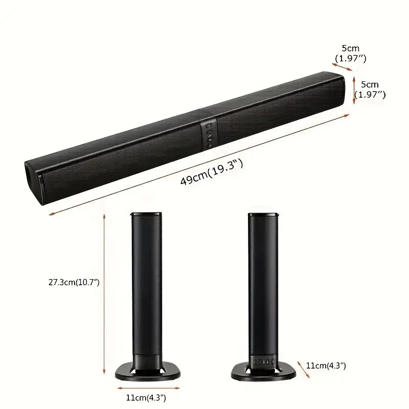 NNETM 20W 3D Home Theater Stereo Surround Wireless Speaker - Black