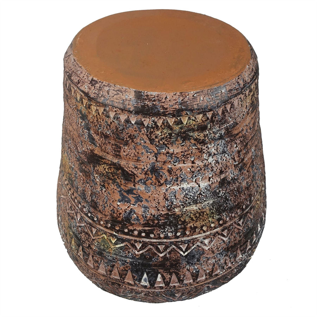 40cm x 32cm Aztec Large Composite Textured Vase Composite Plant Pot-3