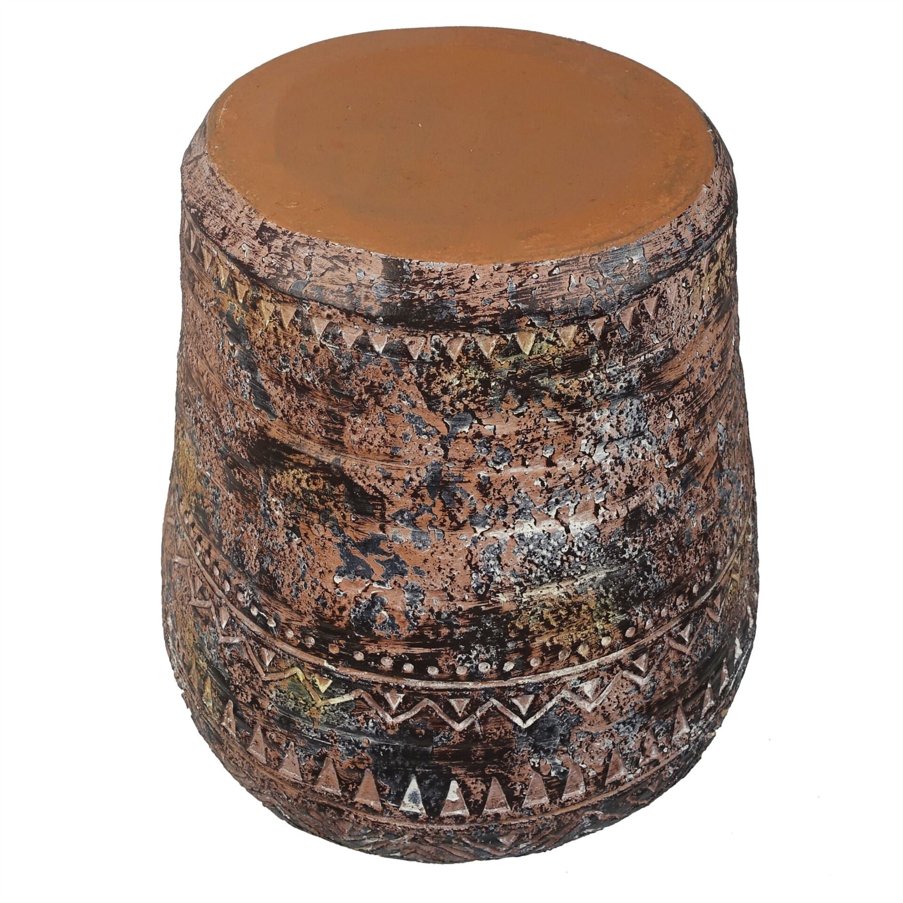40cm x 32cm Aztec Large Composite Textured Vase Composite Plant Pot-3