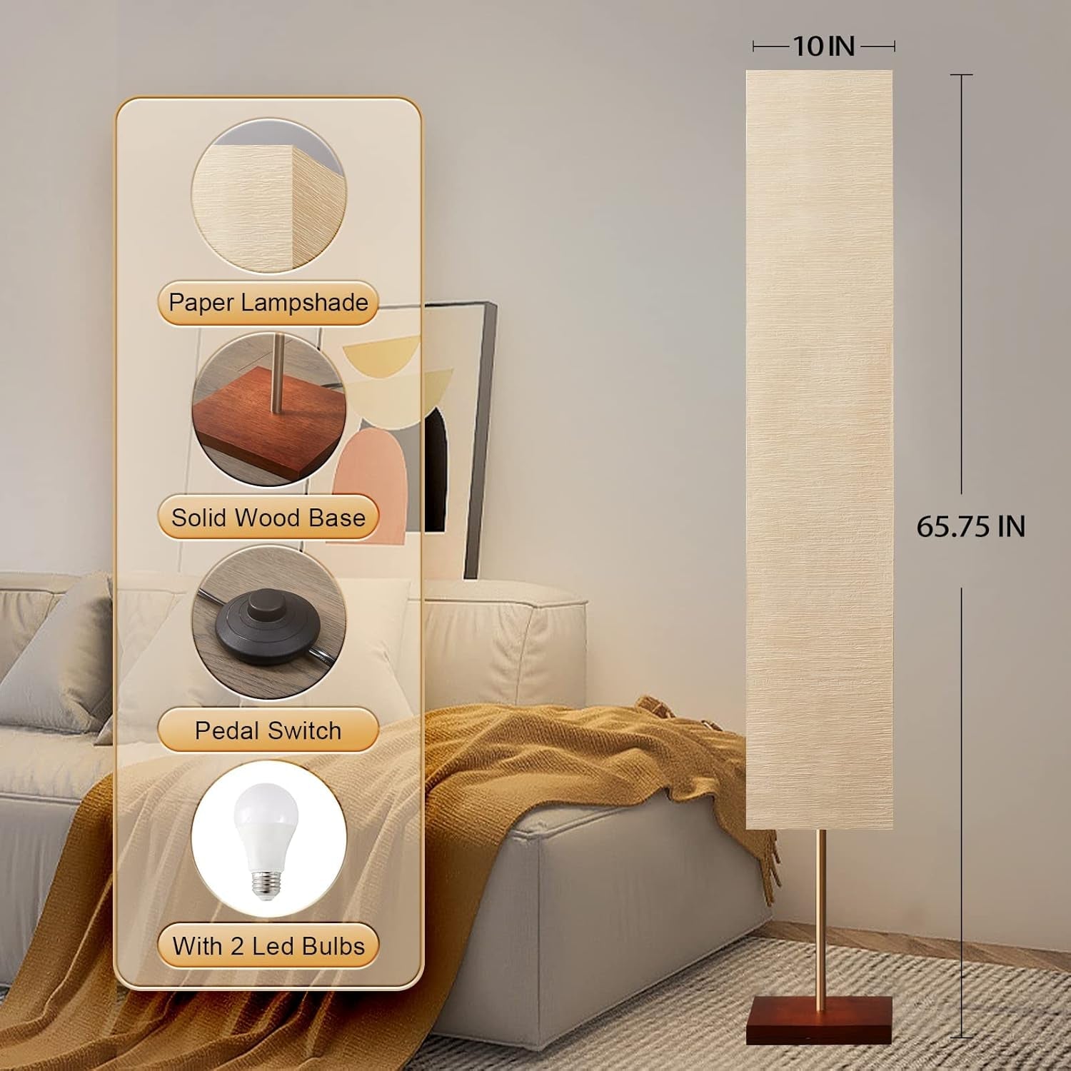 65Inch Floor Lamp With Adjustable Color Temperature-2