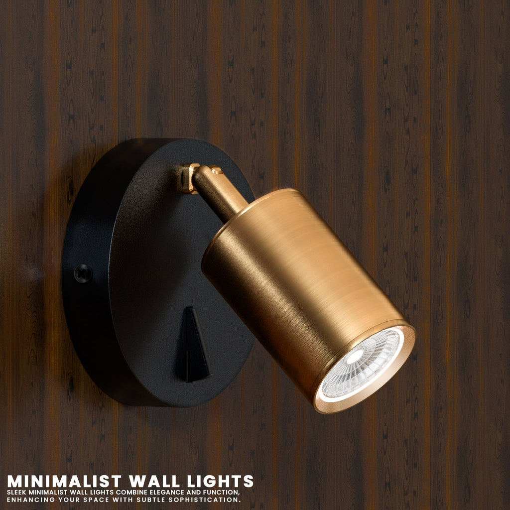 Modern Small Spot Wall Lamp Cylinder Metal Rotatable Bedside Wall Light ~ 5631-0