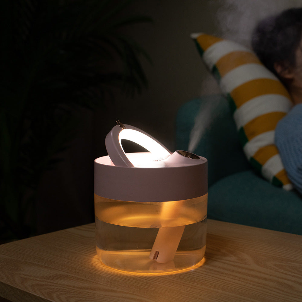 Portable Quiet Air Purifier with Humidifier Lamp