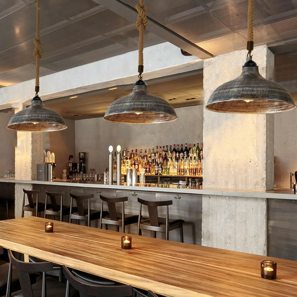 Modern Retro Industrial Hemp Hanging Ceiling Pendant Light ~5052-2