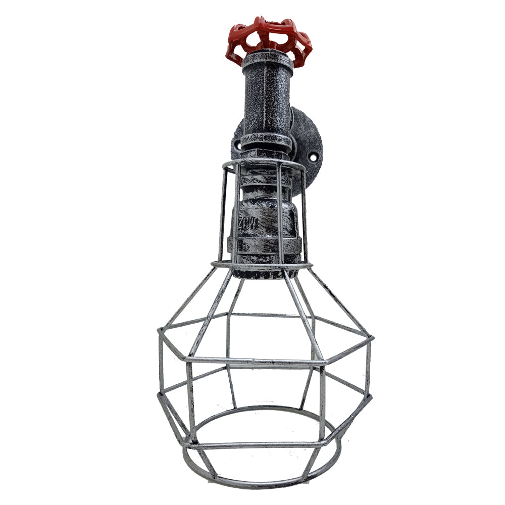 Modern Industrial Retro Vintage Style Pipe Cage Wall Light Wall Lamp Fixture~1118-3