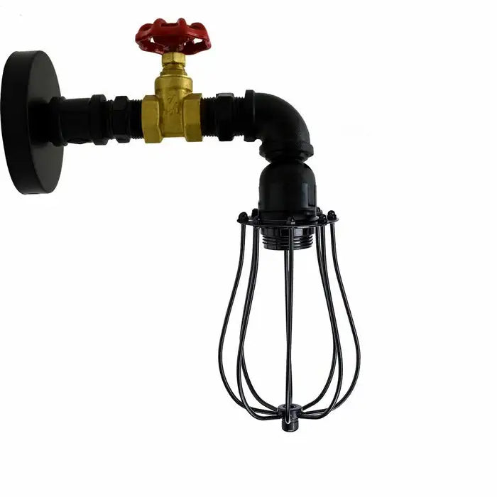 Vintage Industrial Tap Water Pipe Wall Light E27~ 5665-4