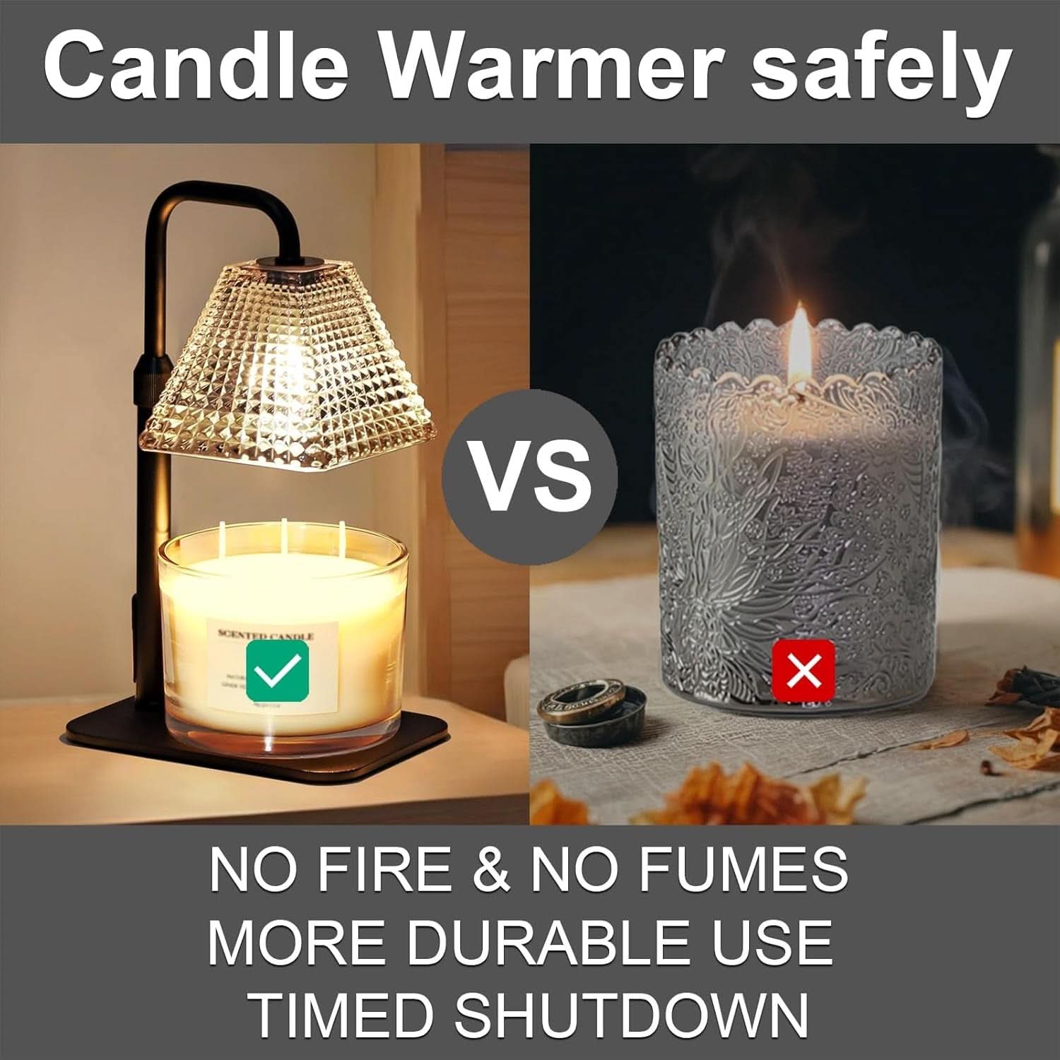 Candle Warmer Lamp Black With Programmable Dimming-4