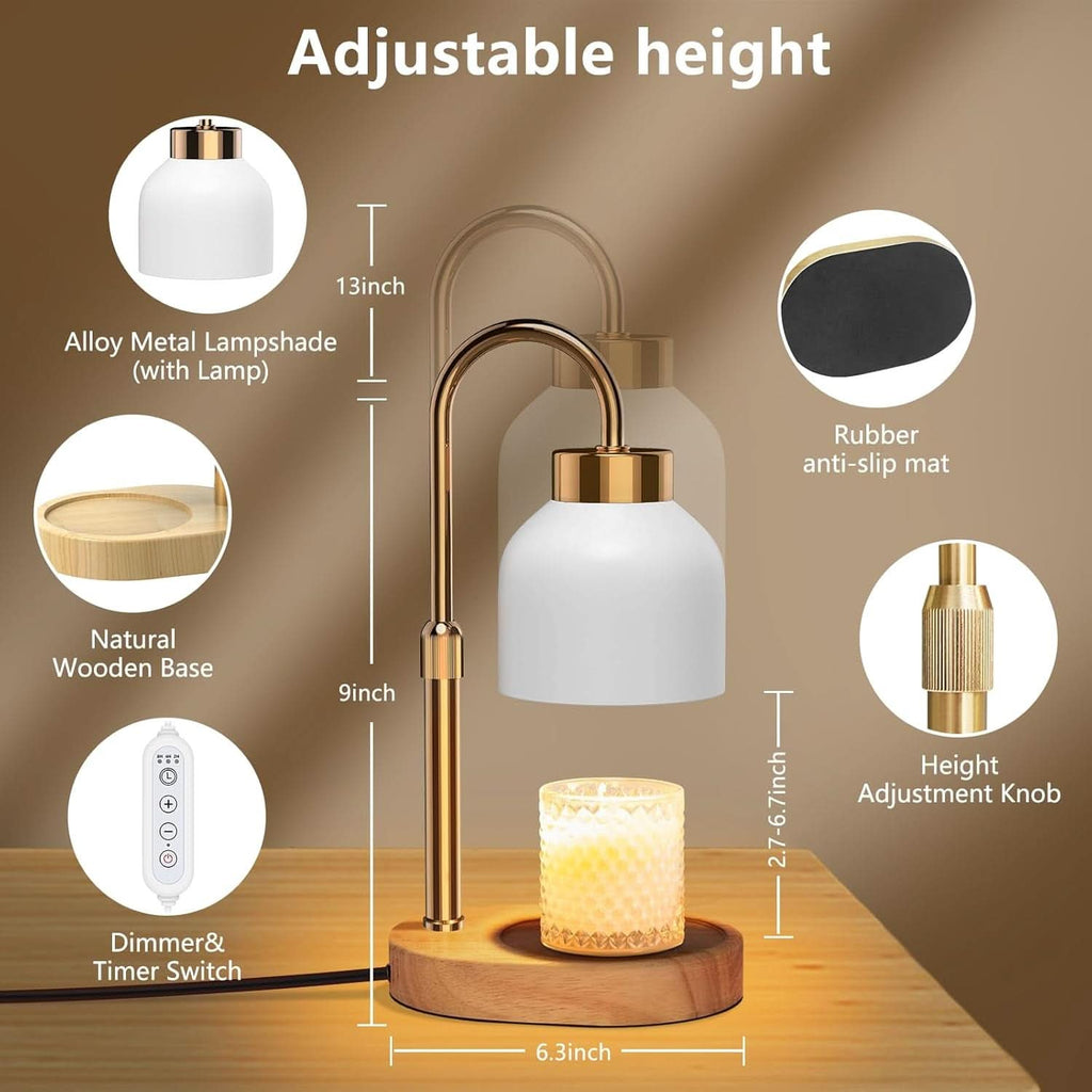 Adjustable Candle Warmer Lamp With Programmable Dimmer-2