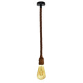 Vintage Ceiling Pendant Light Brown  Colour Hemp Rope Hanging Lamp lights~4267-0