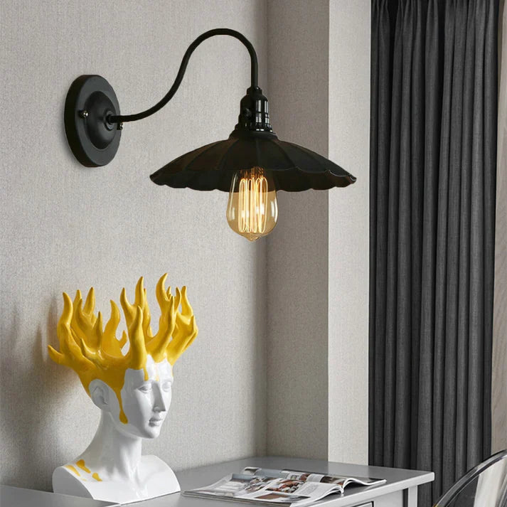 Black Retro Vintage Industrial Wall Lights Rustic Sconce Lamp Fixture~2676-0