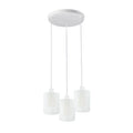 Industrial Vintage Retro 3 way Round White ceiling Pendant Cage~3984-2