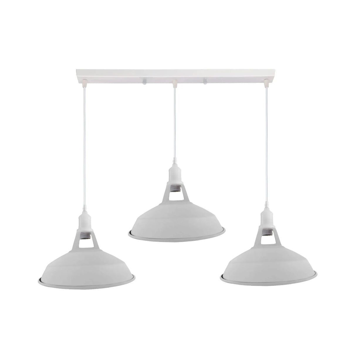 3 Way Ceiling Barn Slotted E27 Metal Pendent Light Fixture~4339-6