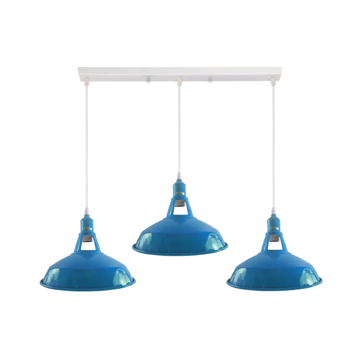 3 Way Ceiling Barn Slotted E27 Metal Pendent Light Fixture~4339-1