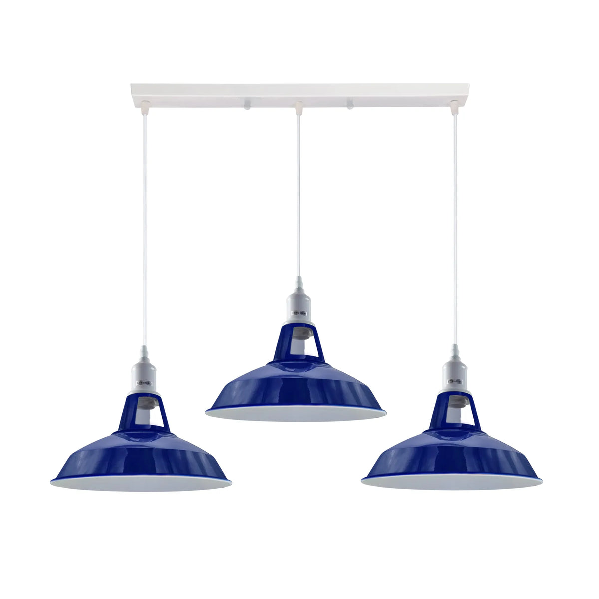 3 Way Ceiling Barn Slotted E27 Metal Pendent Light Fixture~4339-7