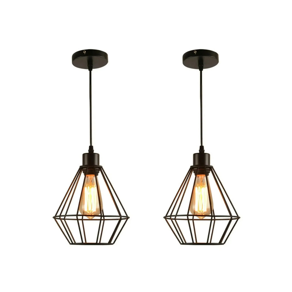 Industrial Metal E27 Bulb Guard Wire Cage Ceiling Pendant Light~5654