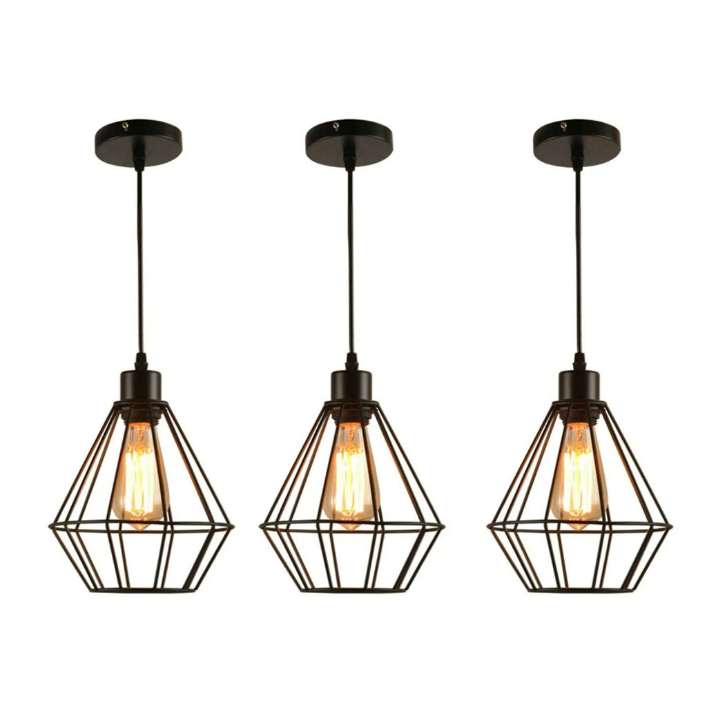 Industrial Metal E27 Bulb Guard Wire Cage Ceiling Pendant Light~5654