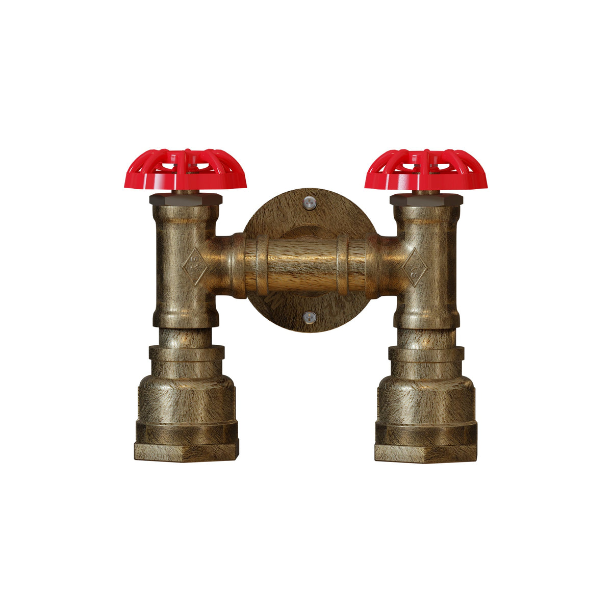Twin Industrial Steampunk Water Pipe Wall Light E27~5686-6