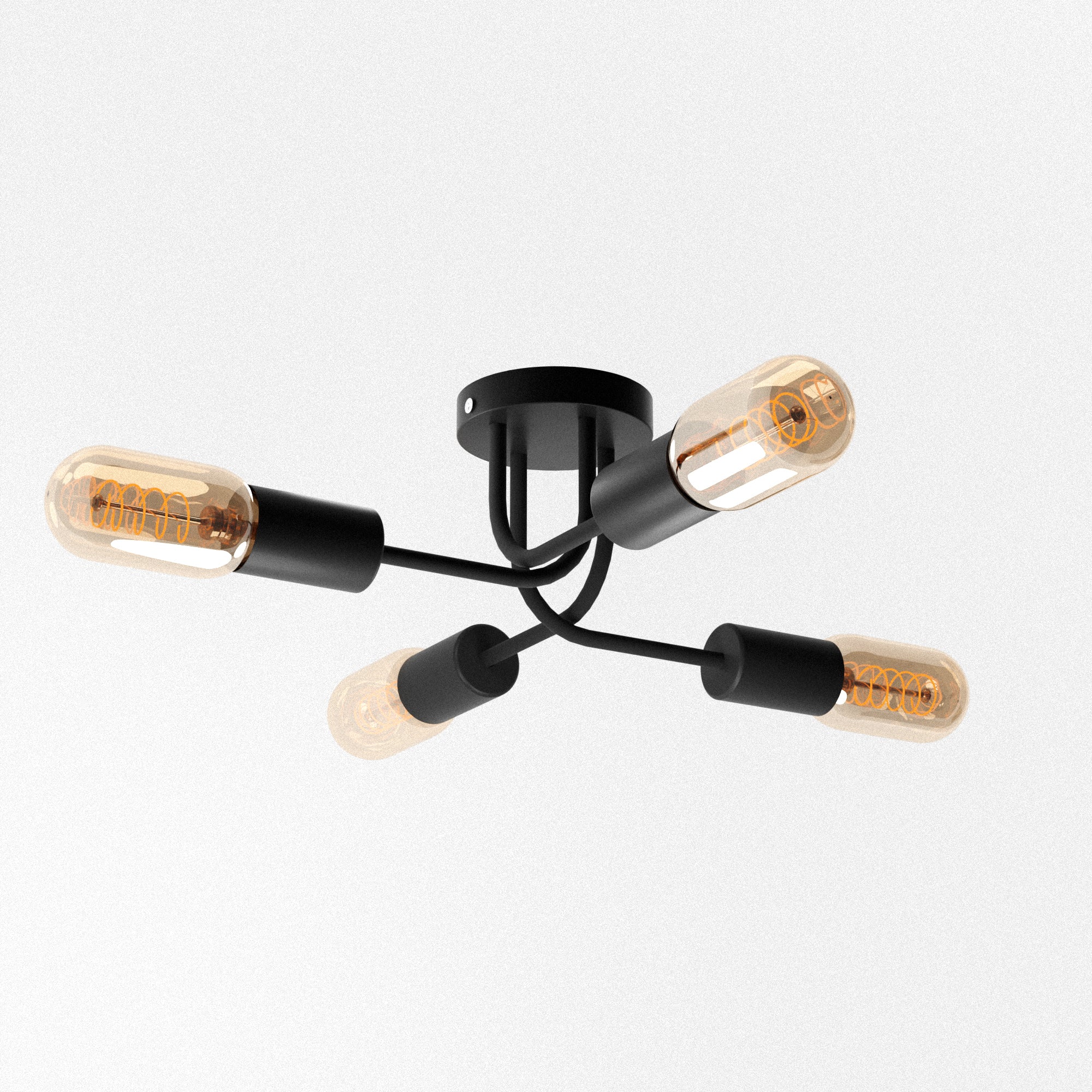 Modern Black Ceiling 4-Way Adjustable LED Light for Home décor~5875-2