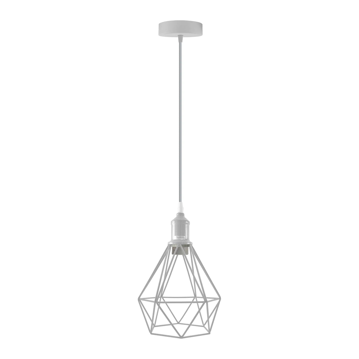 E27 Ceiling Light Metal Open Style Lamp Shade,Hanging Adjustable 95cm Cable~4342-5