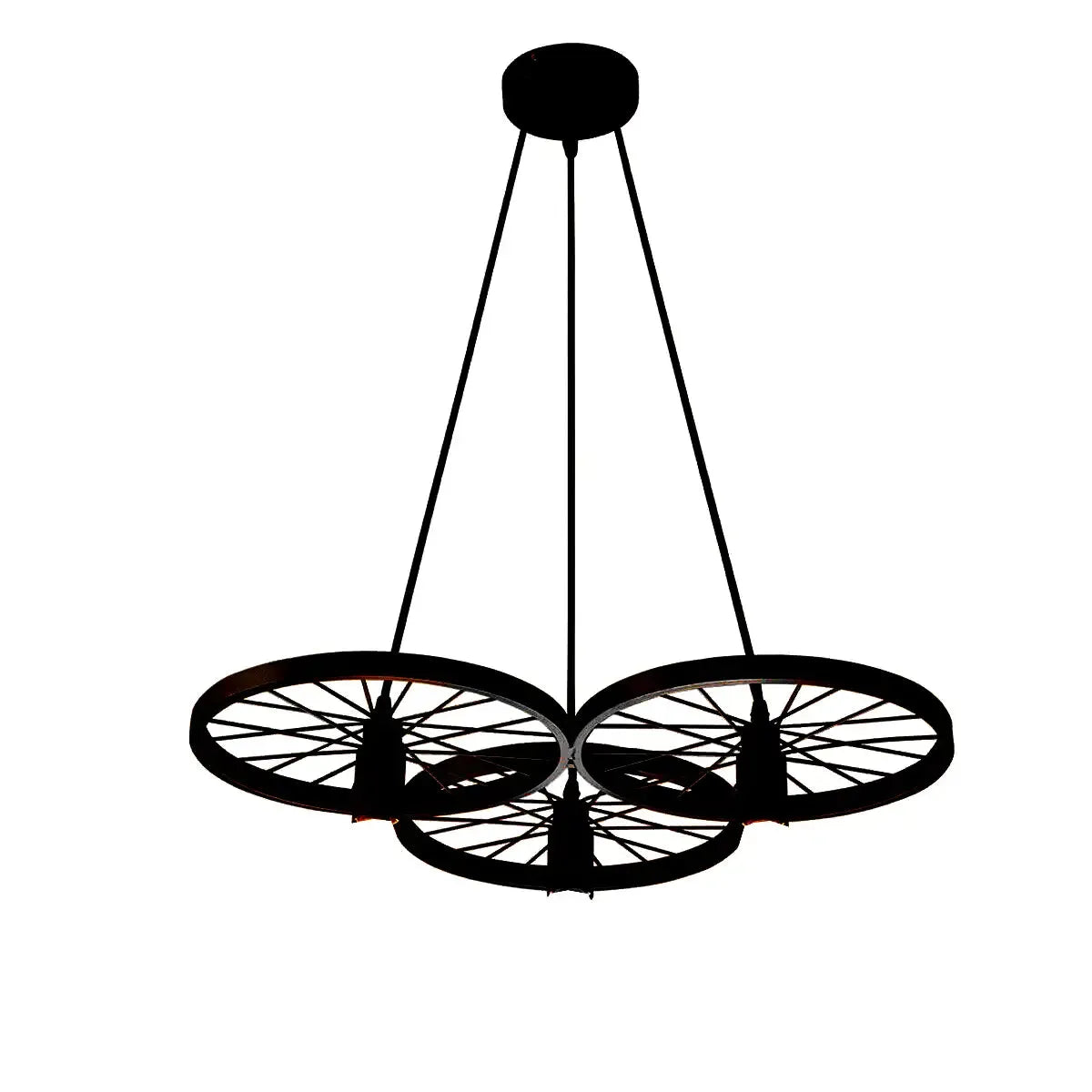 Industrial Wheel Pendant 3 Light Hanging Light ~5844-1