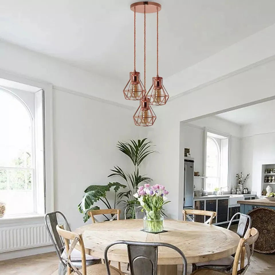 Vintage Industrial Cluster Pendant Lights | E27 Hanging Light~5860-1