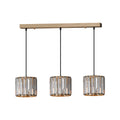 Modern Adjustable 3-Light Crystal Shade Pendant Chandelier ~ 6137