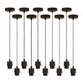 10Pack Brushed Copper Pendant Light,E27 Lamp Holder Hanging Light,PVC Cable~4254-5