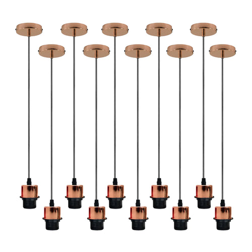 Ceiling Light Fitting Lamp Holder Rose Gold 10 PCS ~4249-0