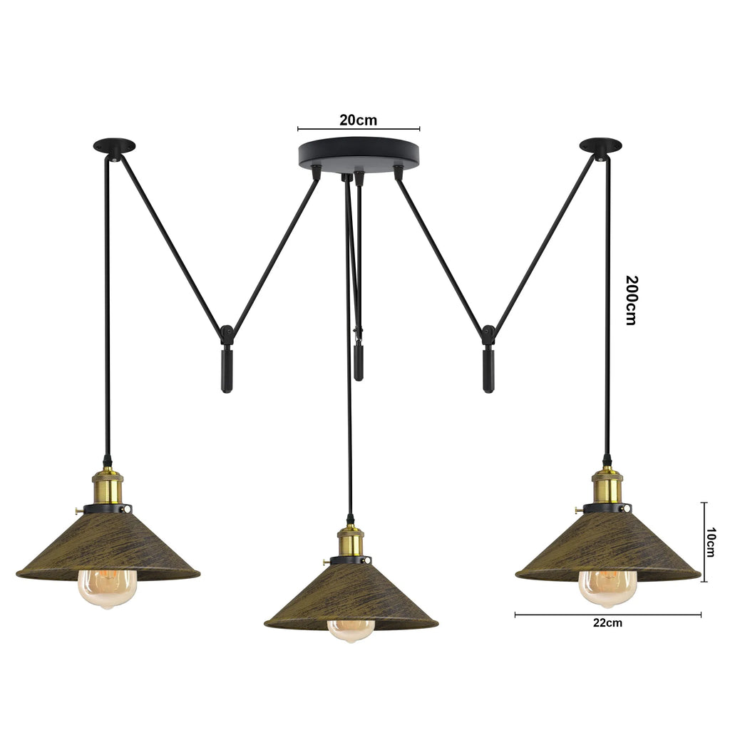 Multi Light 3 Drop Pendant Lights ~6760-1