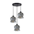 Vintage Floral Glass 3-Light Cluster Pendant | Adjustable Ceiling Light ~6420-4