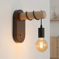 Industrial Wooden Wall Light with E27 Bulb & Toggle ~6767-0
