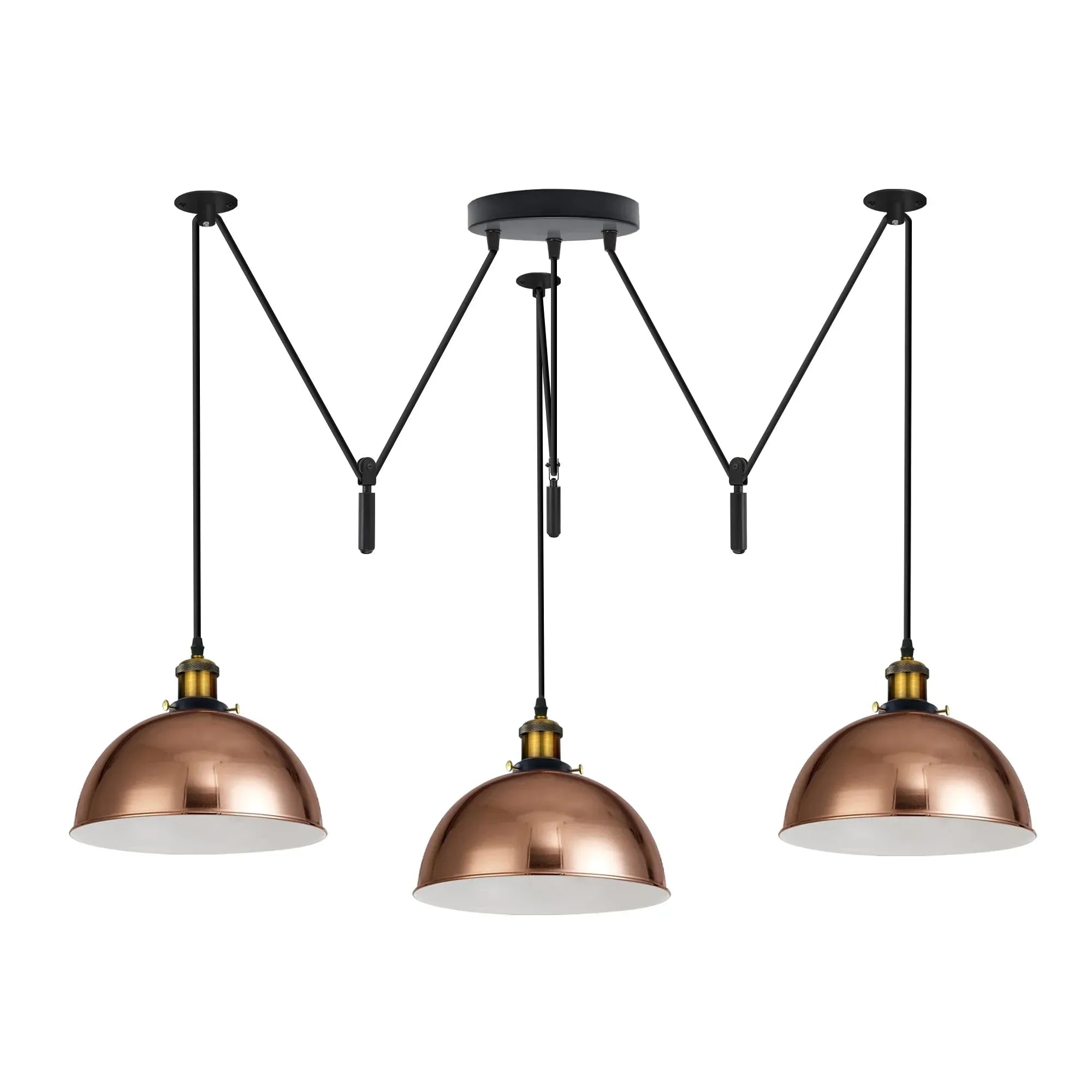 KUPOL Triple Pulley Drop Adjustable Pendant Light ~6795