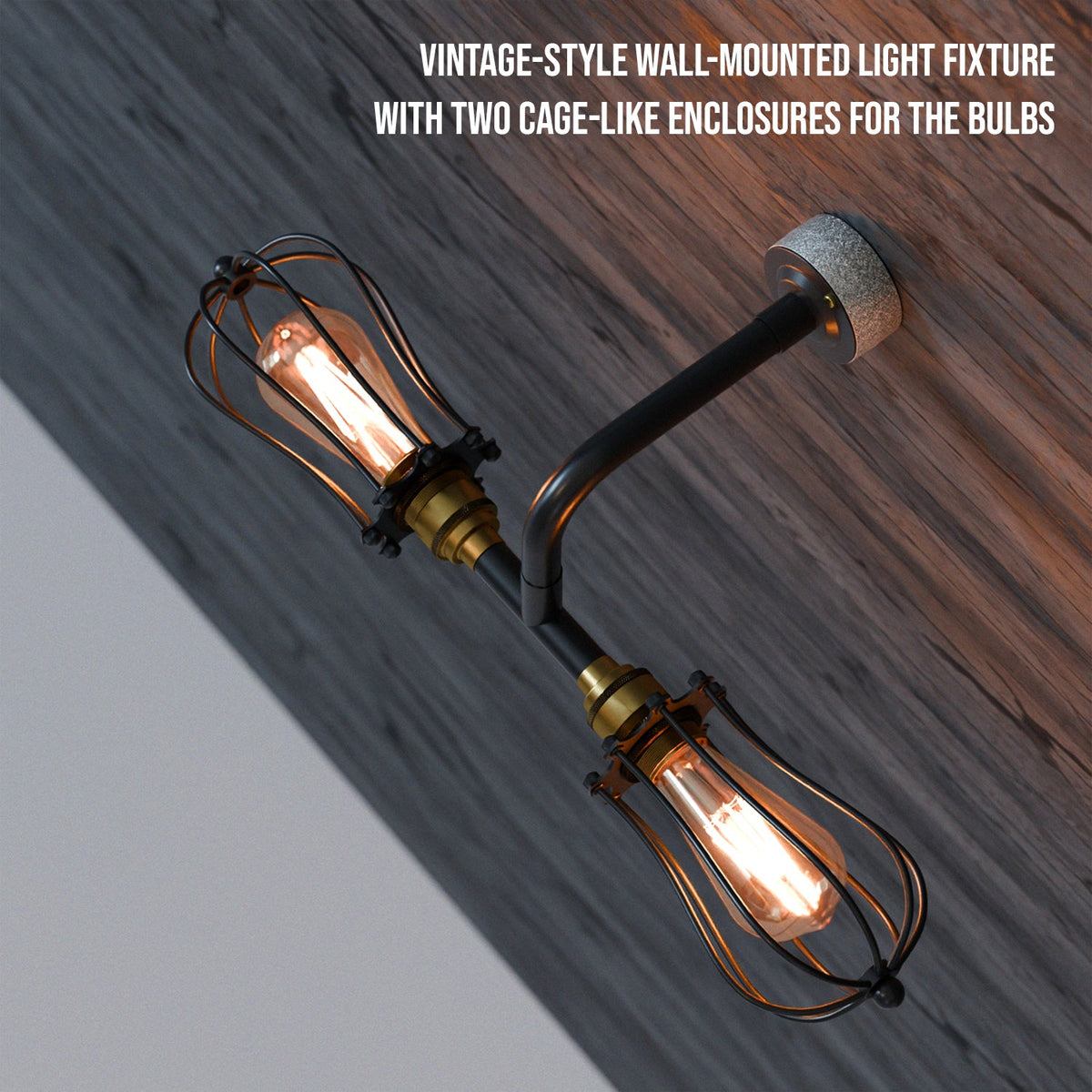 Industrial 2-Way Light Kit Cage Conduit Wall Light Fixtures ~ 5699-3