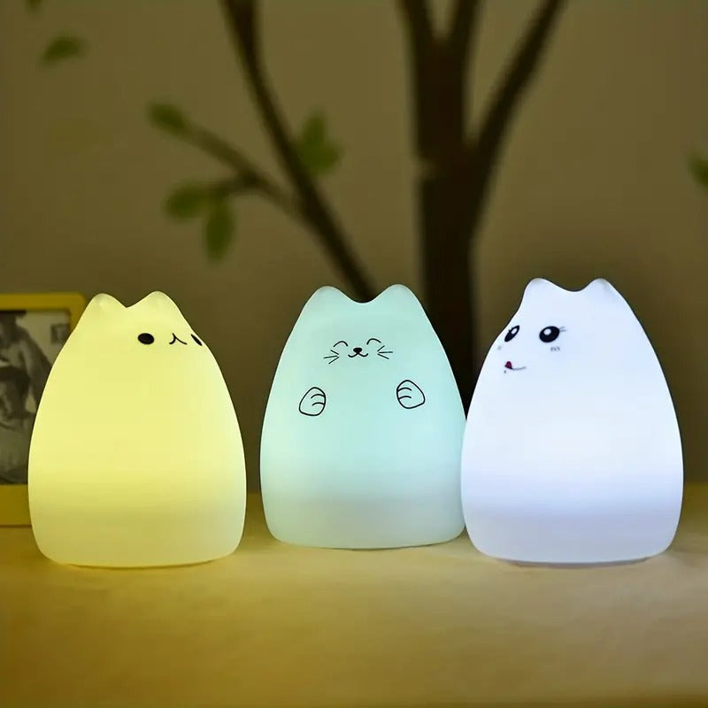 CatGlow — Cat Shaped Silicone LED Night Light