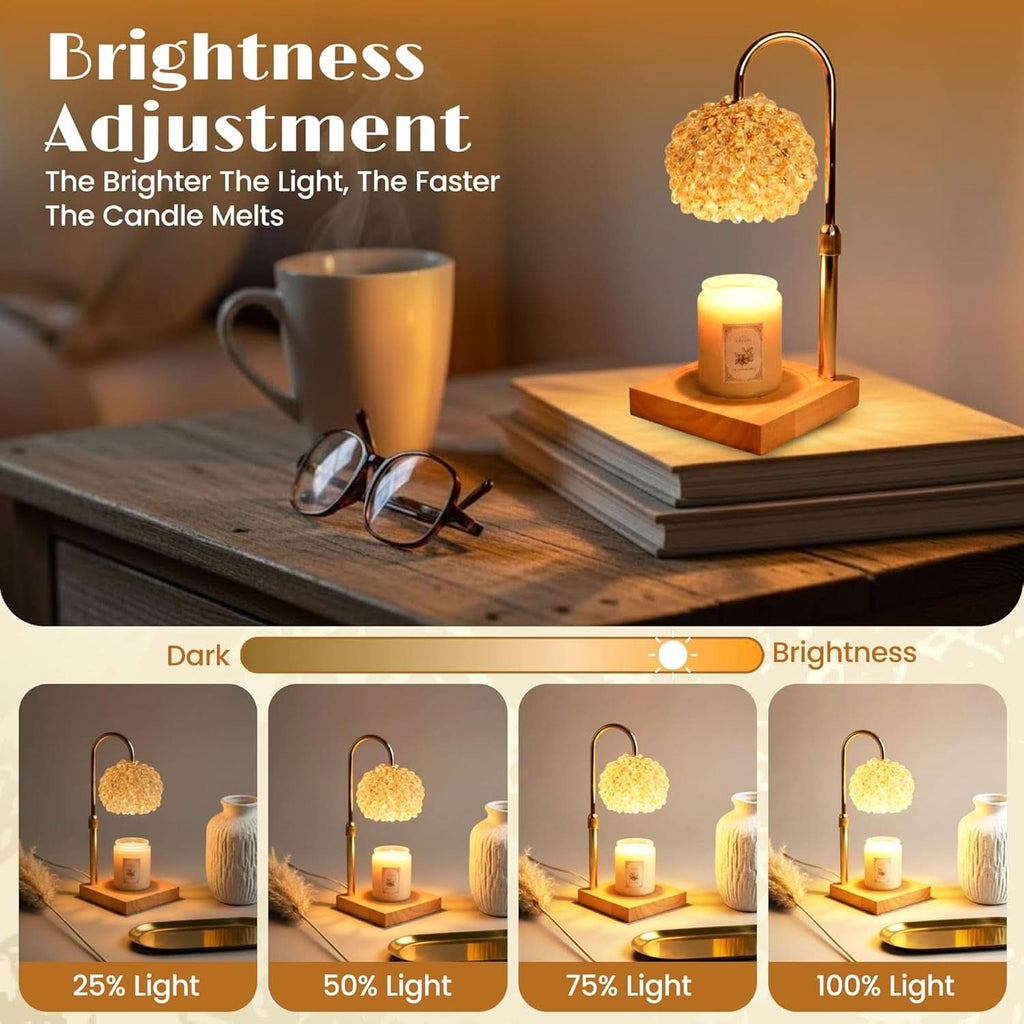 FullyAdjustable Crystal Candle Warmer Lamp With Timer-4