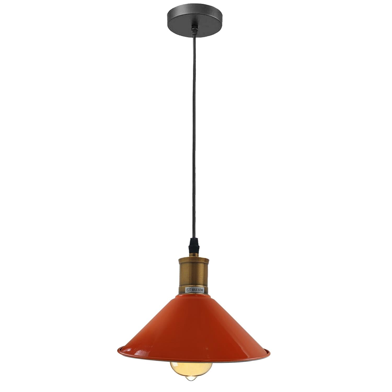 Vintage Industrial Pendant Light_Metal Shade Lamp~1420-10