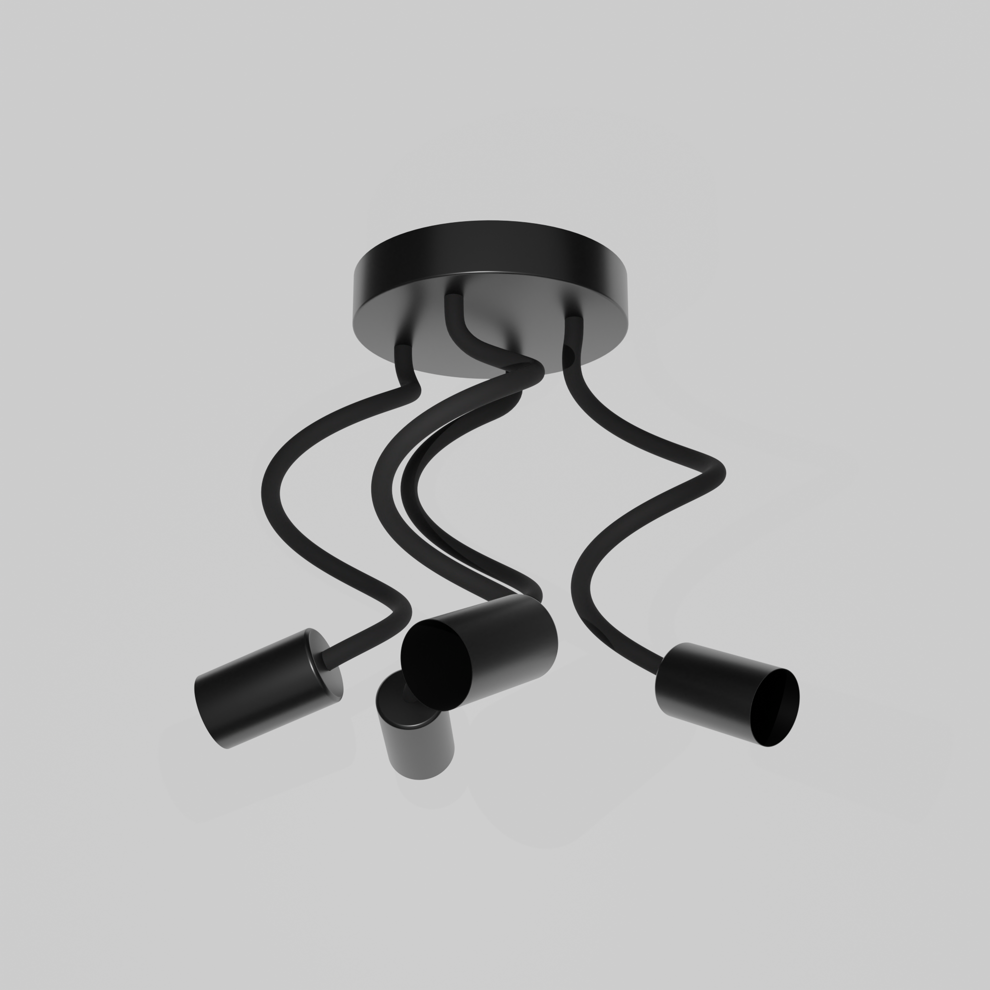 Modern Black Ceiling 4-Way Adjustable LED Light for Home décor~5875-3