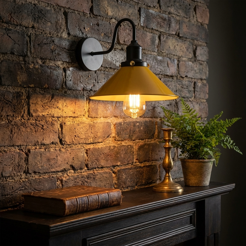 22cm Cone Metal Shade Wall Light Sconce ~3487-0