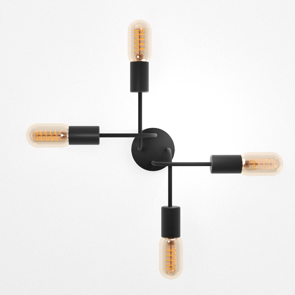 Modern Black Ceiling 4-Way Adjustable LED Light for Home décor~5875-5