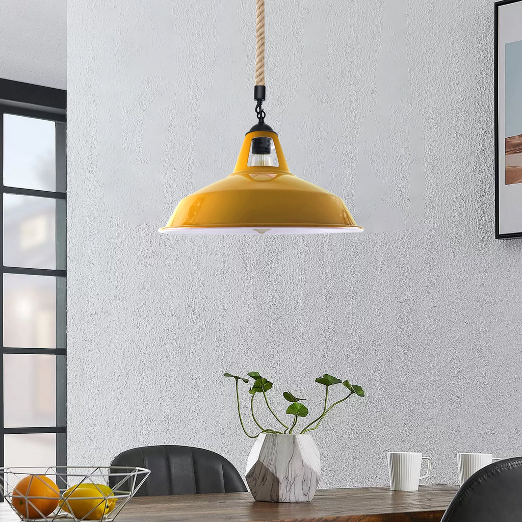 Hemp Rope Hanging Light - E27 Edison Base ~3889-4