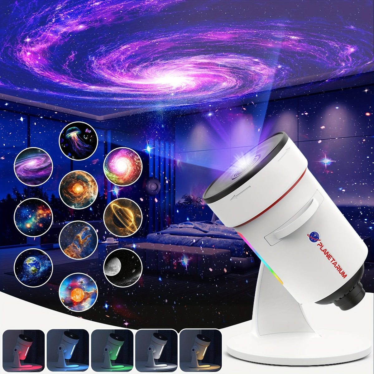 NNETM Planetarium Projector 8th Gen Rotating Galaxy Light-1