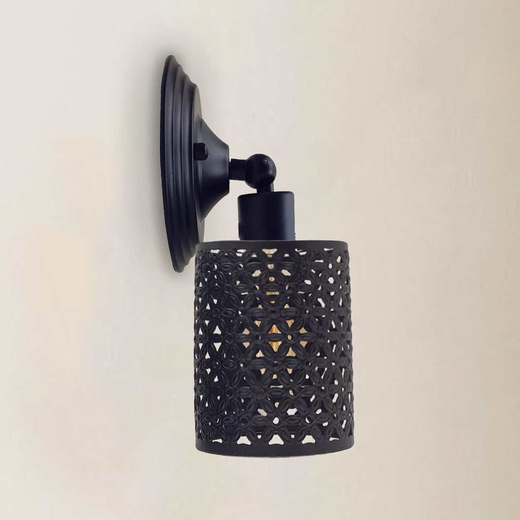 Marrakech Matte Black Lattice Wall Light ~2567-3