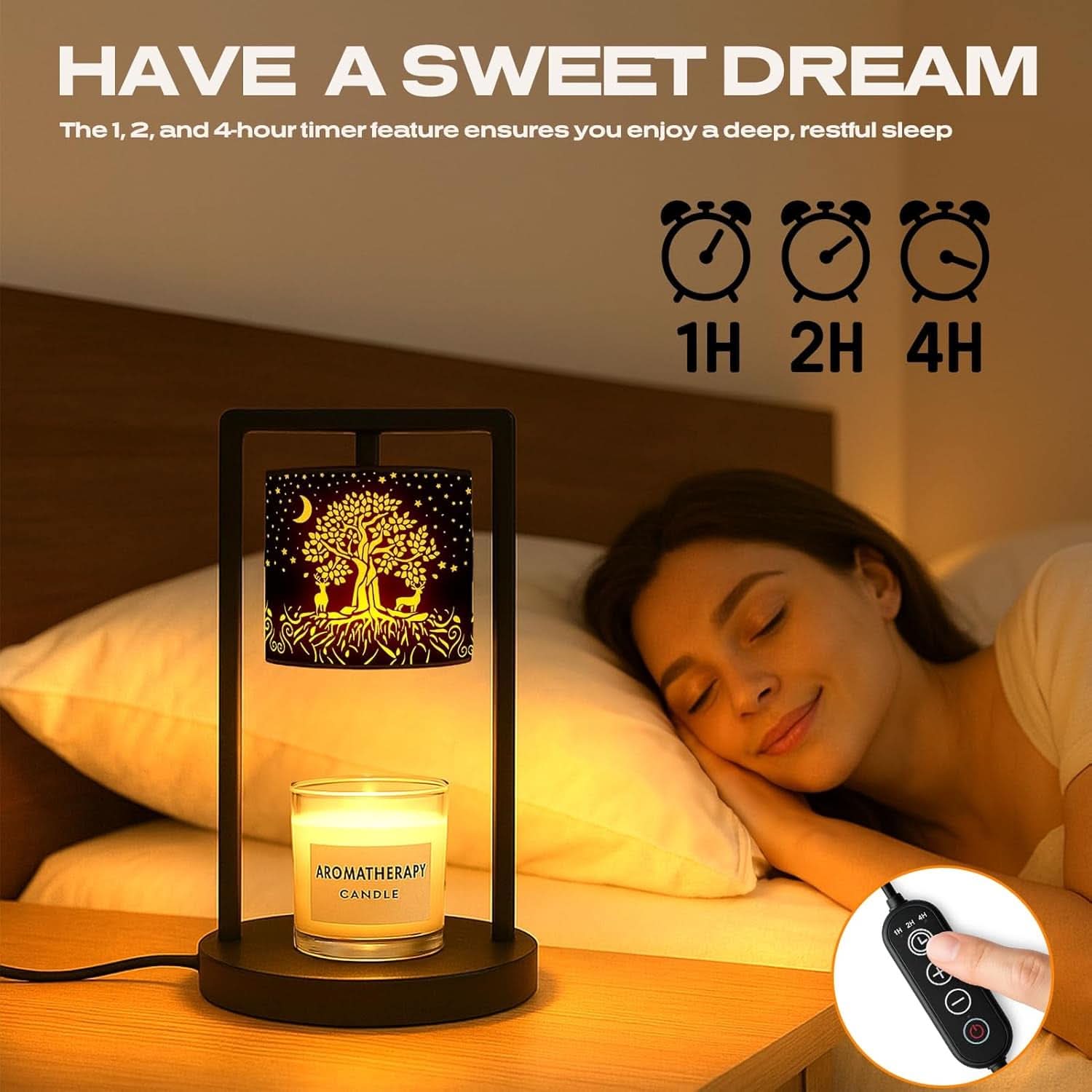 Candle Warmer Lamp With Programmable Dimmer Brightness-4