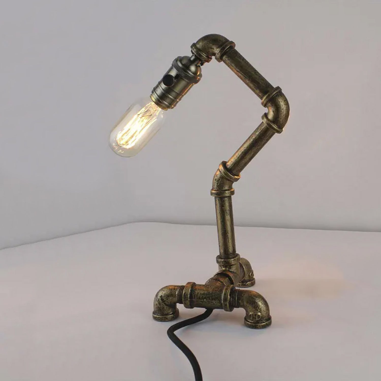 Industrial Steampunk Water Pipe Table Lamp E27~2836