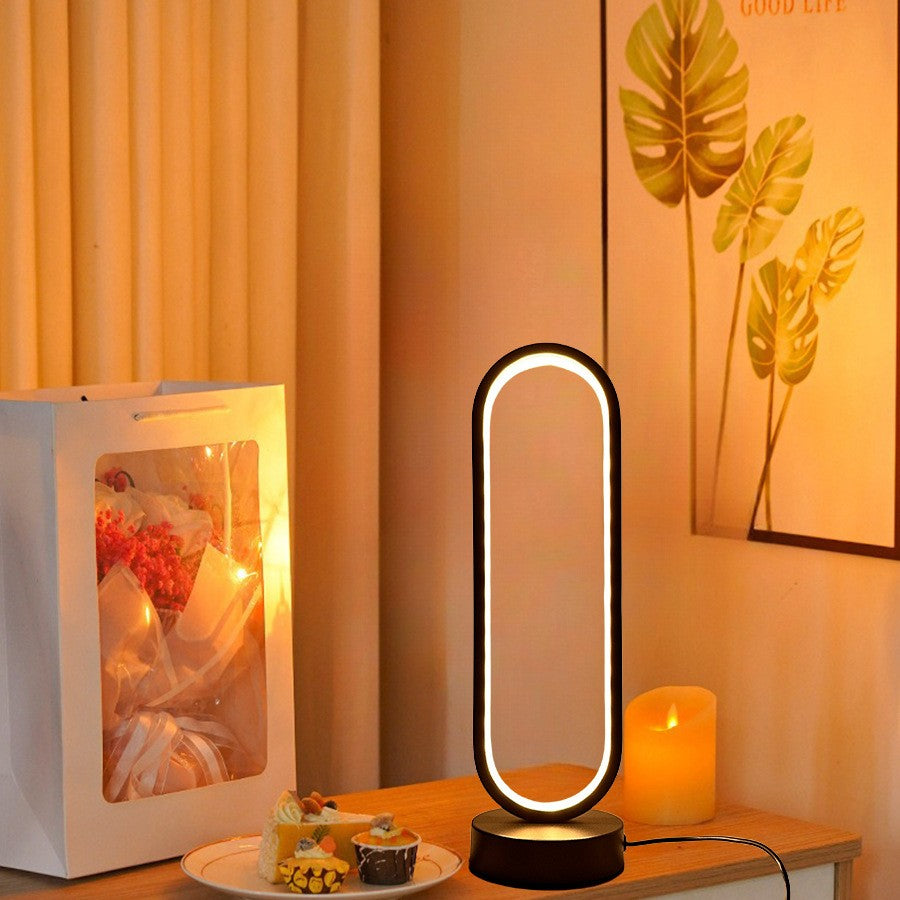 OvalAura — Oval Ring LED Ambient Table Lamp
