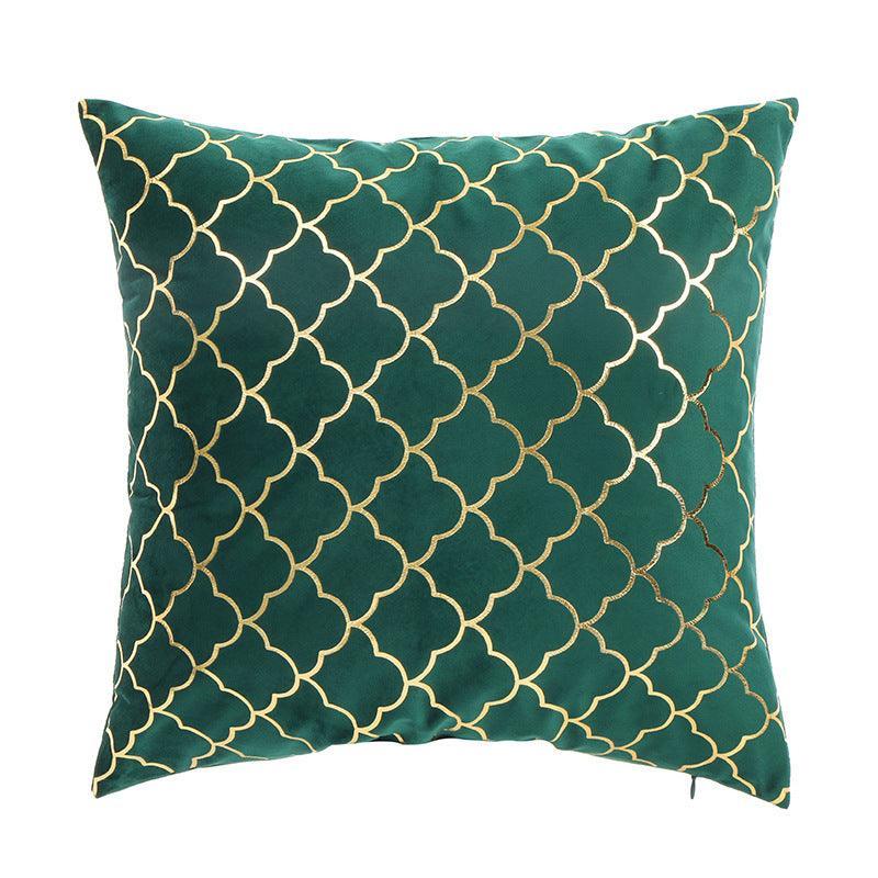 Gold Scale Pattern Velvet Cushion Covers 45 x 45 cm-2