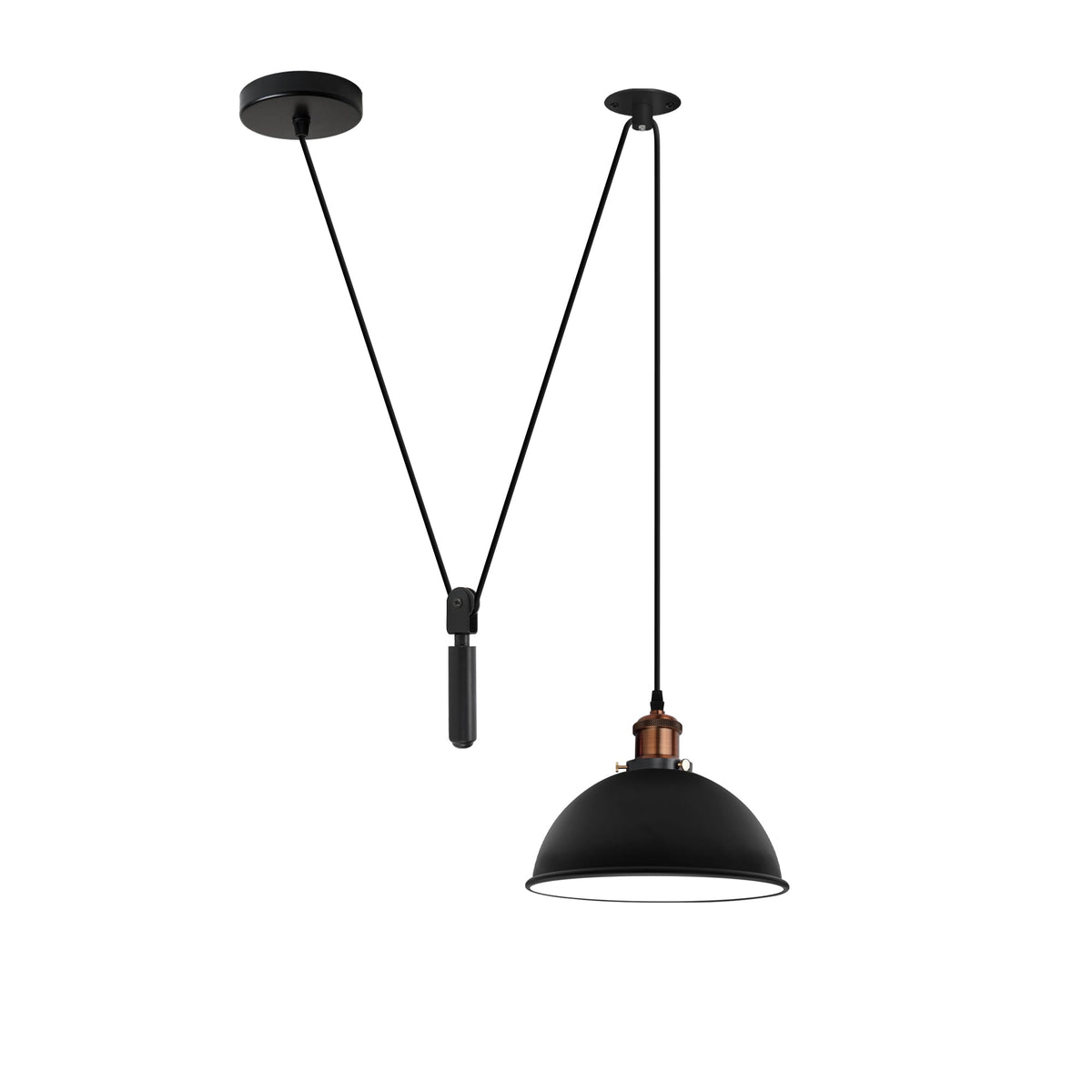 Retro Loft Adjustable Antique Metal Pendant Ceiling Light ~1133-6